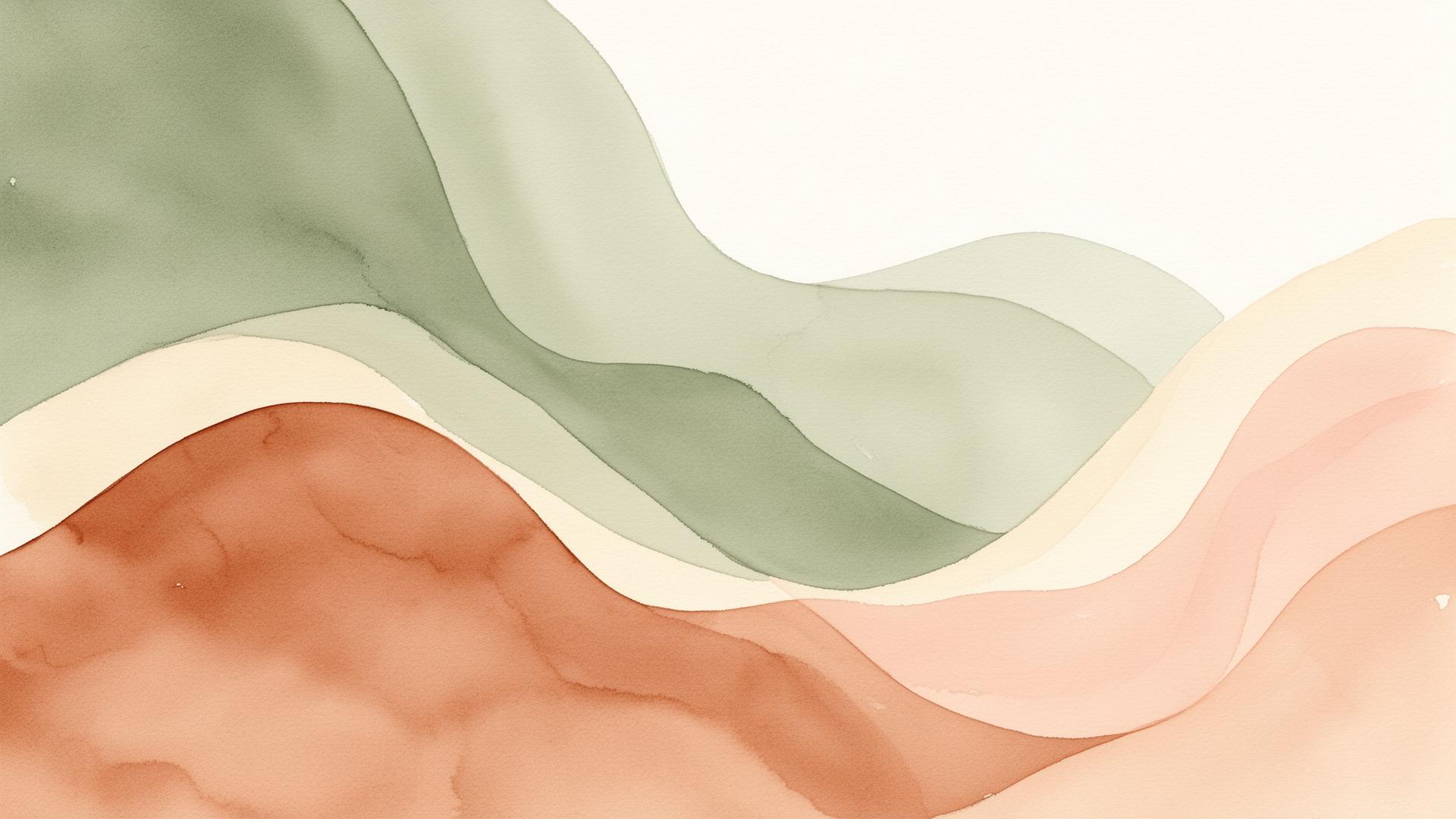 Therapy for mothers in Los Angeles, California, soft watercolor in sage, cream, and clay tones